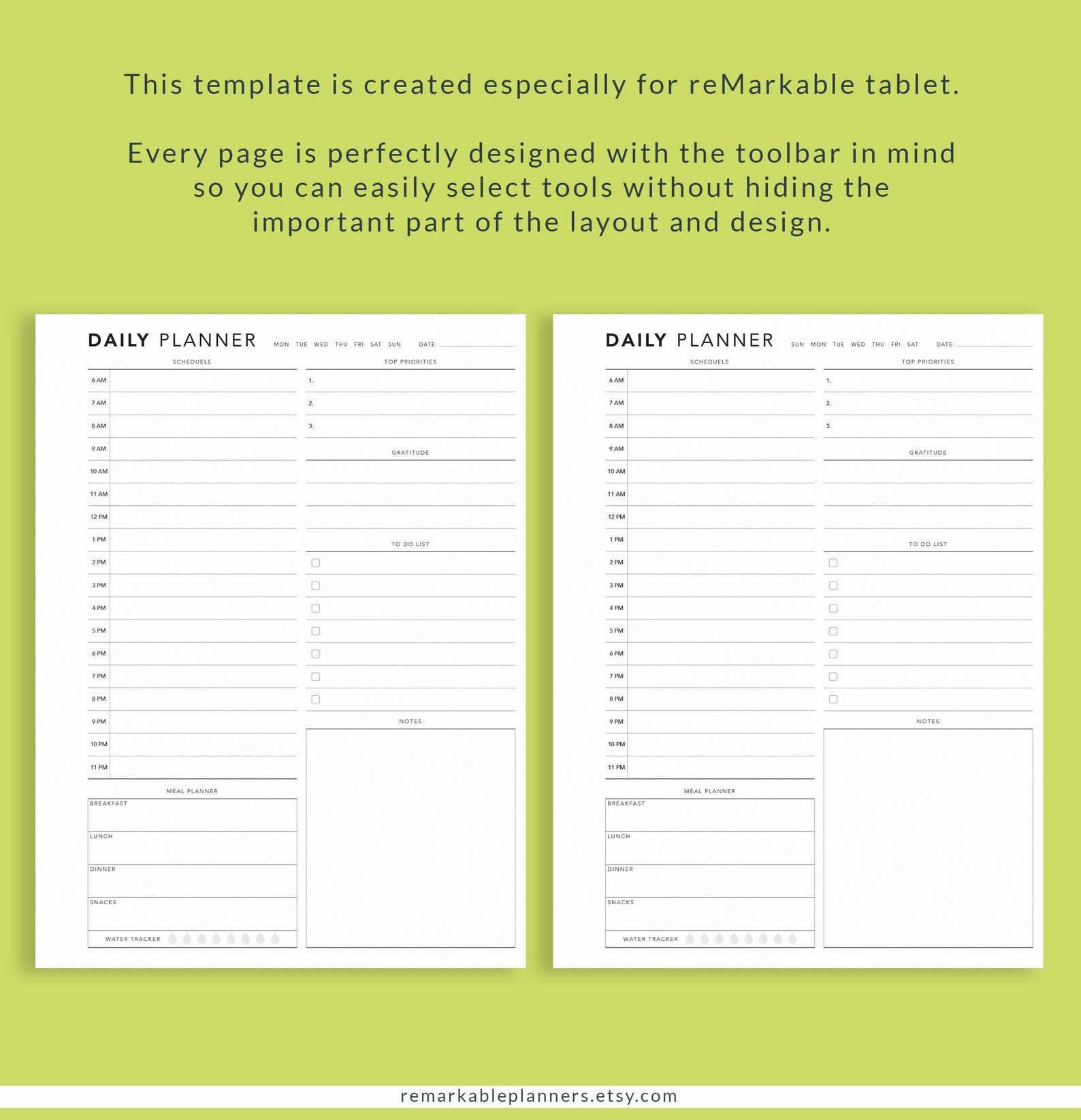 Remarkable Daily Planner Daily Journal Digital Planner Etsy Australia