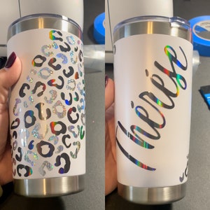 Custom Tumbler, Personalized Tumbler, Custom cheetah Cup, Dog mom cup, leopard cup, rainbow cup, nurse cup, teacher gift, LGBT cup,pride cup