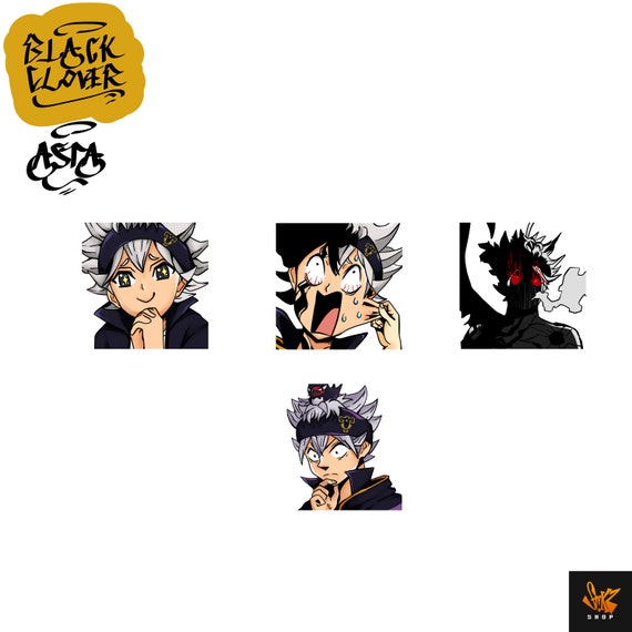 7 X Twitch Emotes Asta From Black Clover With My Style Etsy