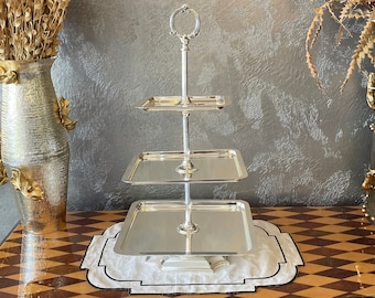 3 tier square cake stand online