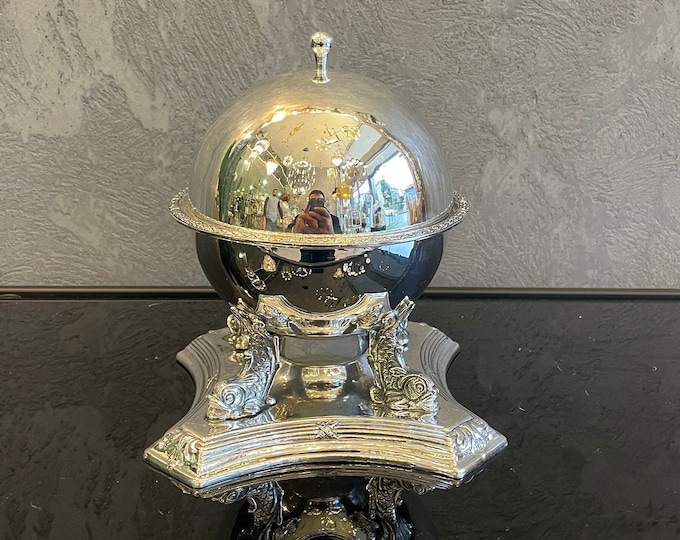 Featured listing image: Silver plated stand where you can present your Caviar, Butter, Honey and similar products.