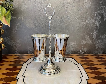 Two Compartment Spoon, Knife and Fork Holder - Knife Holder and Kitchen Tool Organizer for Kitchen Countertops