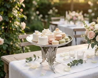 1 Tier Tray Stand | Cake Stand | Serving Tray | gold cake stand| silver cake stand | Cake Stand | metal Cookie Stand