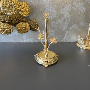 Porta asciugamani di carta, porta tovaglioli, ottone bronzo, bagno, placcato oro, porta asciugamani da tavolo, utensili da cucina - porta asciugamani in metallo