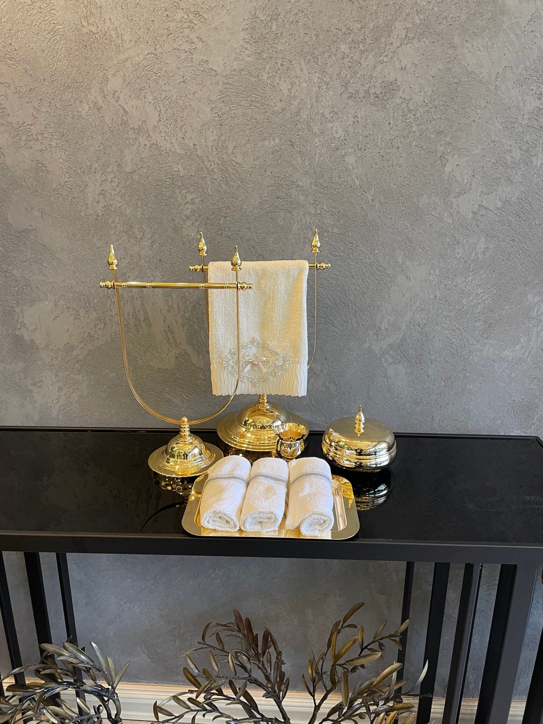 Bathroom Towel Holder Set 5pc - Modern Bathroom Accessories: Towel ...