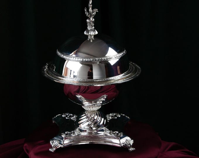 Featured listing image: Brass Caviar Server Large, Round Appetizer Bowl, Handmade Fine Dining