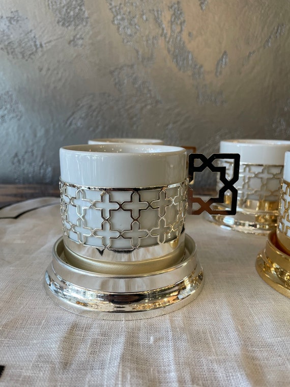 2 Custom mug, 2 Mug Box, Brass mug, Porcelain mug, Gift mug, Silver mug, Gold mug, Metal mug