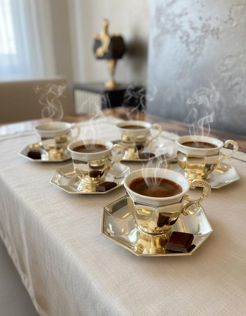 6 Piece Coffee Cup Set ,luxury Coffee Cup Set , Arabic Coffee Cups ...