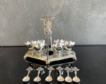 Walker & Hall】 アールデコ エッグセット エッグカップ Walker & Hall