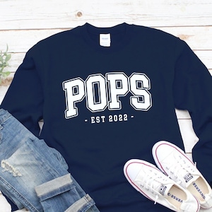POPS Sweatshirt, POPS Sweater, Crewneck, Personalized, Gift, Grandpa, Father&#39;s Day, Comfort, S-3XL standard USA size men&#39;s women&#39;s