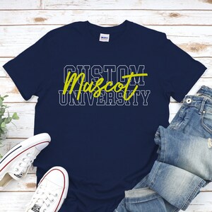 Mascot Shirt, Custom University Mascot Tshirt, Personalized School Mascot Tee S-5XL Unisex