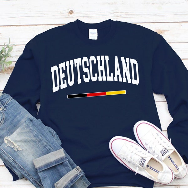 Deutschland Sweatshirt, Cool Germany Deutch Sweater, Comfort Crewneck S-3XL Unisex