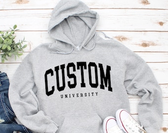 Customized College Hoodie Sweatshirt, Gift, Graduation gift, Comfort, S-5XL standard USA size men's women's unisex