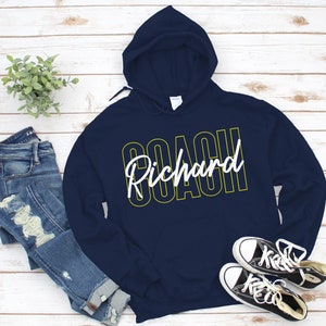 Custom Coach Hoodie, Coach Gifts Baseball Sweatshirt, Soccer, Softball, Basketball, Football, Volleyball Pullover