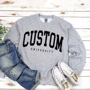 Custom Sweatshirt Shortname University Sweater, Vintage, gift, alumni, graduation gift, S-3XL standard USA size men&#39;s women&#39;s unisex