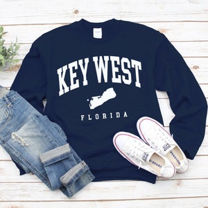 Key West Sweatshirt, Cool Comfort Key West Island Sweater, Key West Florida Crewneck S-3XL Unisex