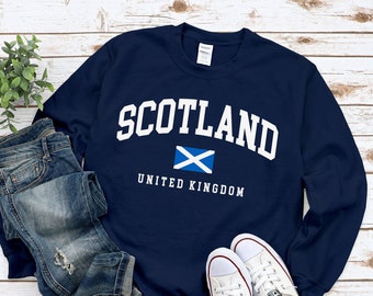 Scotland Sweatshirt, Cozy Scots Sweatshirt, Scotland United Kingdom Crewneck Unisex