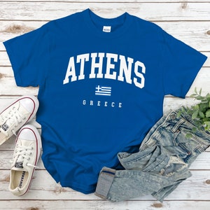 Athen Shirt, gemütliches Athen Griechenland Tshirt, griechische Flagge Athen T-Shirt