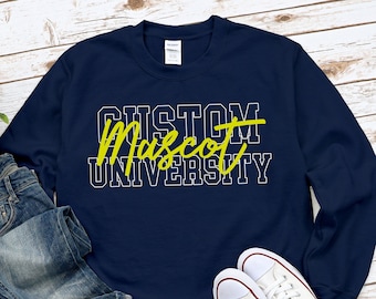 Custom University Mascot Sweatshirt: Unisex School Spirit Crewneck