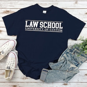 Custom Law School T-Shirt: Personalized College Tee