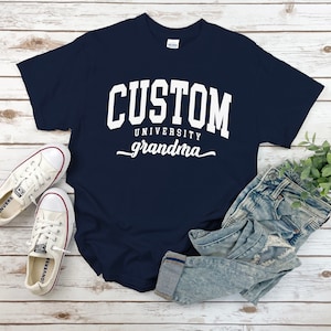 Custom University Grandma T-Shirt: Cozy Collegiate Grandma Tee