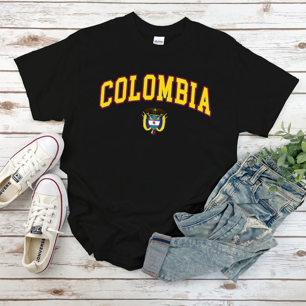 Colombia Shirt, Coat of Arms of Colombian Tshirt, Cozy Tee Unisex