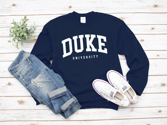 EtiShirtArt Duke University Sweatshirt Duke North Carolina Sweater, Graduation Gift, Alumni, Comfort Cotton S-3xl Standard USA Size Men's Women's Unisex