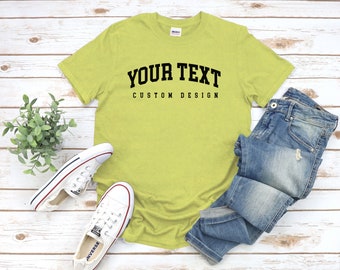 Personalisiertes Text T-Shirt, Personalisiertes T-Shirt S-5XL 100% Baumwolle