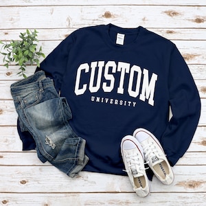 Custom College Sweatshirt Custom University Sweater, gift, ucla alumni, graduation gift, Comfort S-3XL standard USA size men&#39;s women&#39;s