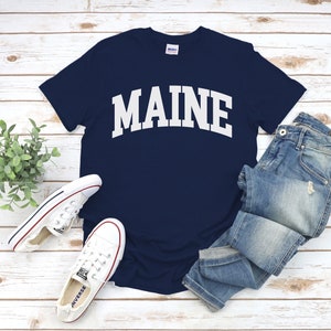Maine Gifts Shirt, Maine Tshirt, College, State, gift, Comfort cotton S-5XL standard USA size men's women's unisex