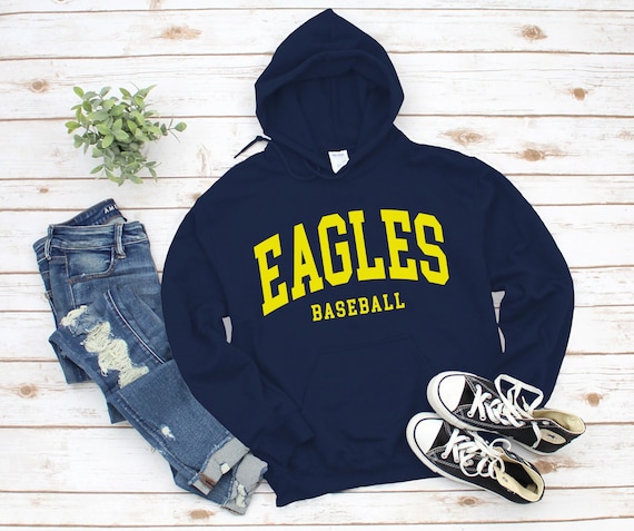 Custom Team Mascot Hoodie: Personalized School Baseball Pullover