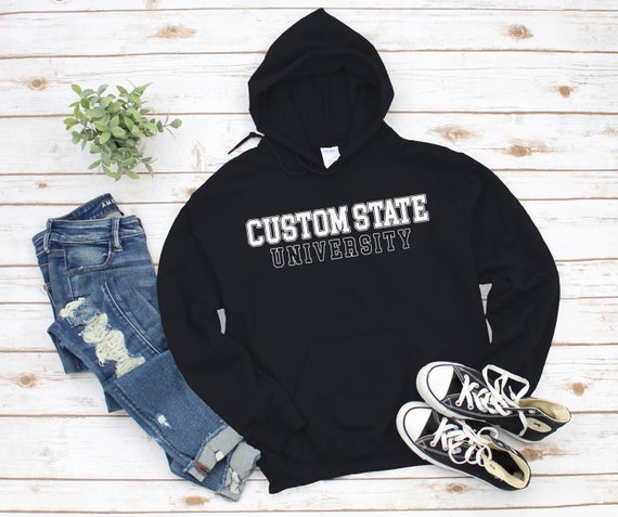 Sudadera con capucha universitaria personalizada sudadera universitaria contorneada Varsity jersey universitario personalizado Etsy Espana