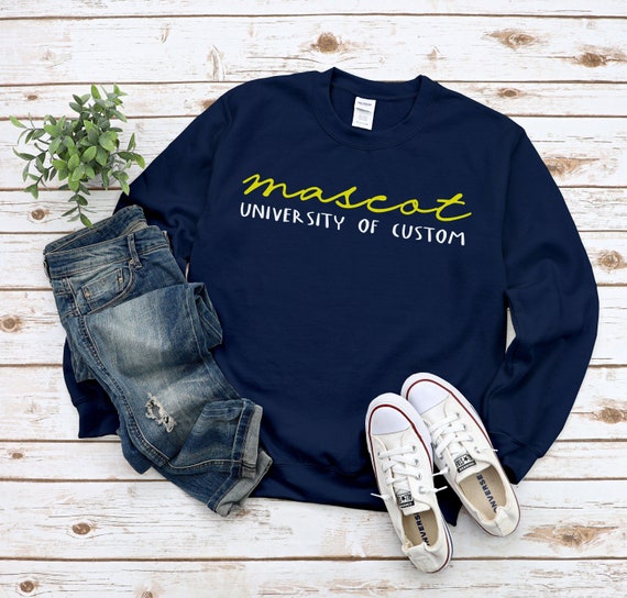 Sweat-shirt universitaire de mascotte personnalisé, pull de - Main Image
