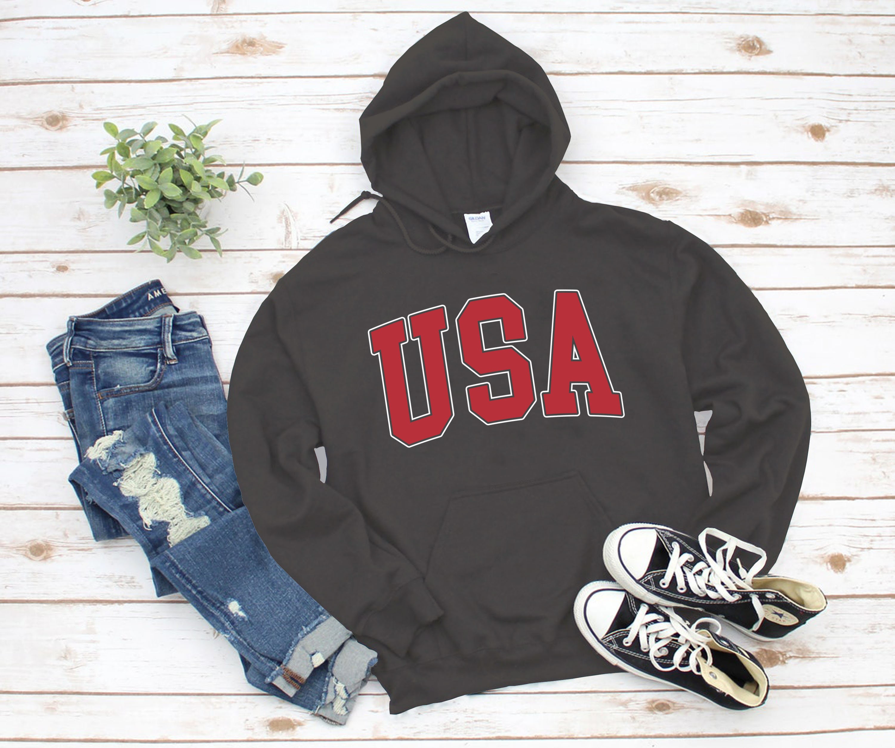 Sweat Shirt AMERICAN COLLEGE Gris - Modèle ACSW233 - Pull Capuche Sport Chaud Unisexe Enfant 14 Ans