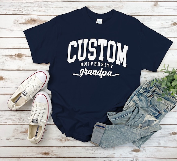 Custom University Grandpa Shirt, Cool Cozy University Grandpa Gift Tshirt,  Proud Grandpa Tee - Etsy