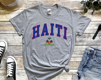 Haiti Shirt, Coat of Arms of Haitian Tshirt, Cozy Tee Unisex