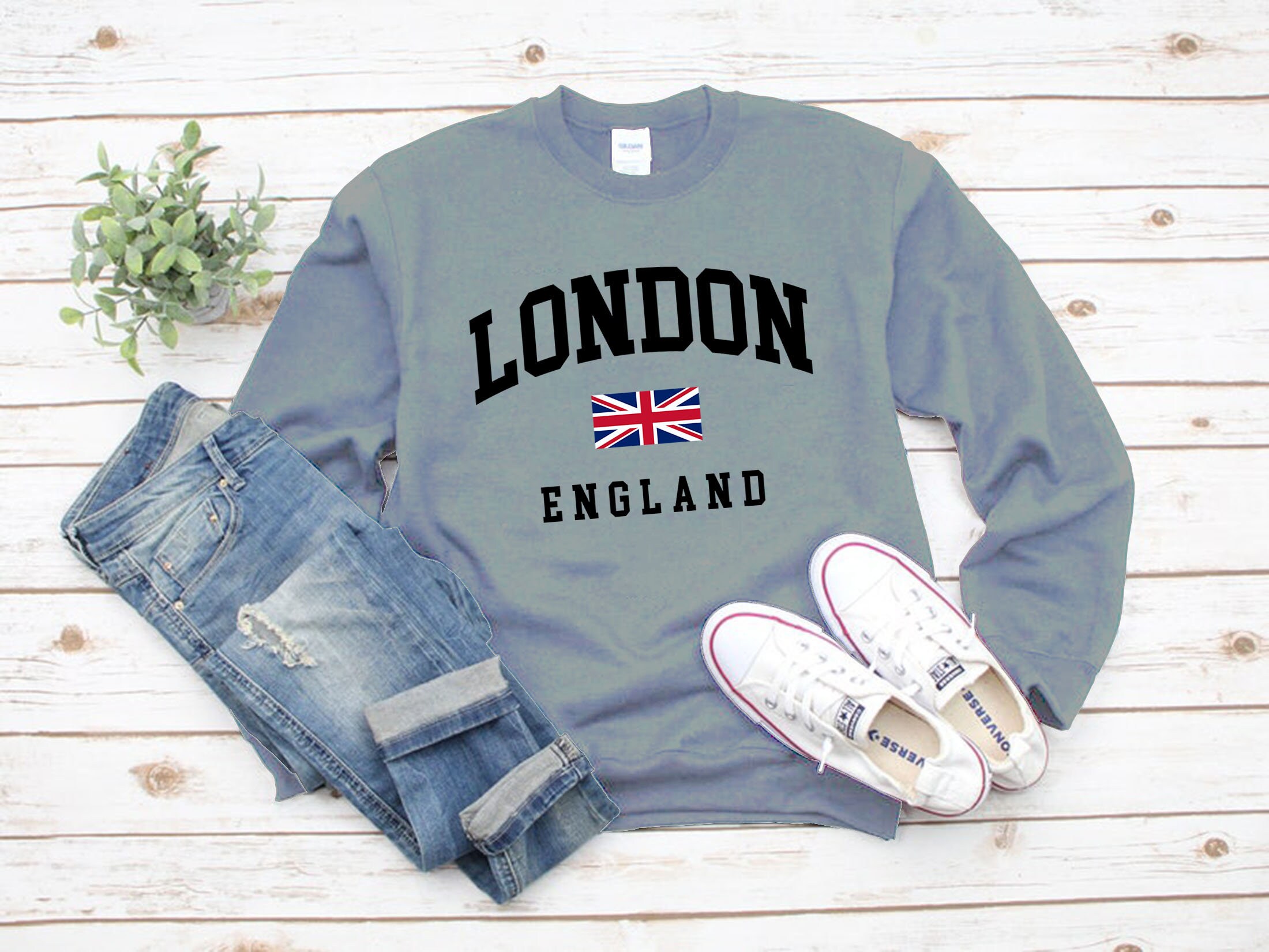 Discover London Sweatshirt England College Sweatshirts