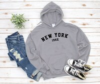 New York 199x Hoodie Sweatshirt NY City Comfort cotton hooded standard USA size mens women