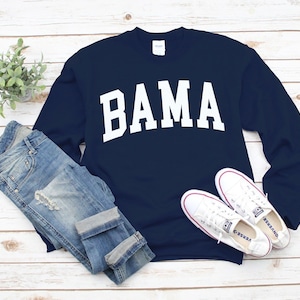 Bama Sweatshirt, Comfort Alabama Sweater, Alabama College Crewneck for Women and Men S-3XL