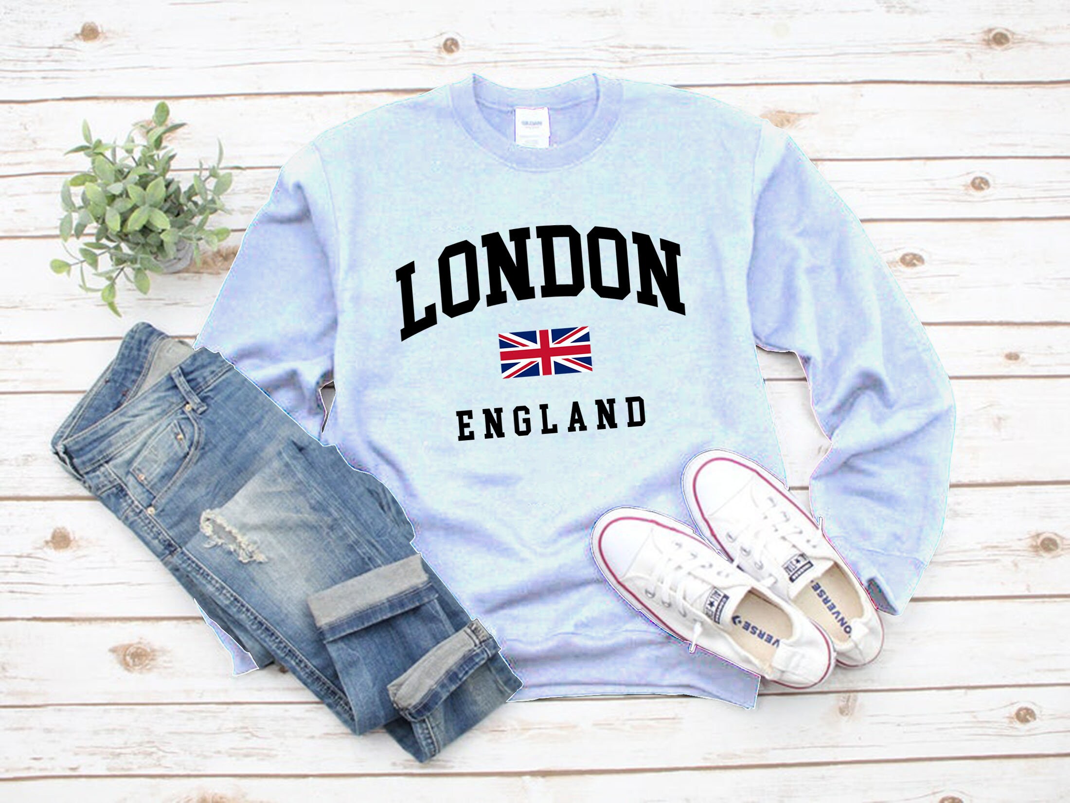 Discover London Sweatshirt England College Sweatshirts