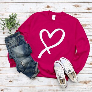 Valentine&#39;s Day Sweatshirt, Love Icon, Heart Sweater, Heart Shape, Peace, Fall Crewneck, Anti Valentines, Gift