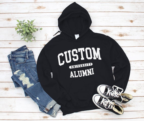 Sudadera con capucha personalizada para exalumnos universitarios sudadera personalizada para exalumnos universitarios regalo regalo de graduacion comodidad S 5XL tamano estandar de EE. UU. Unisex Etsy...