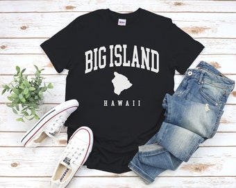 Big Island shirt, cool comfort Big Island tshirt, Big Island kaart Hawaii vakantie vakantie Tee S-5XL unisex