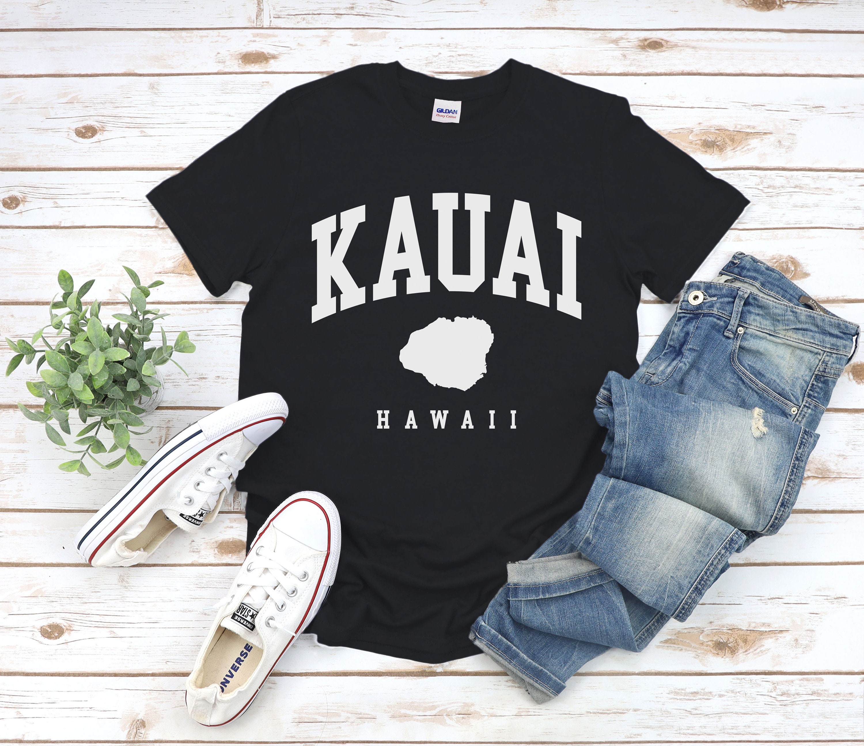 45R★ KAUAiiちゃんTシャツ Kauai Shirt, Cool Comfort Kauai Island Tshirt, Kauai Hawaii Tee S