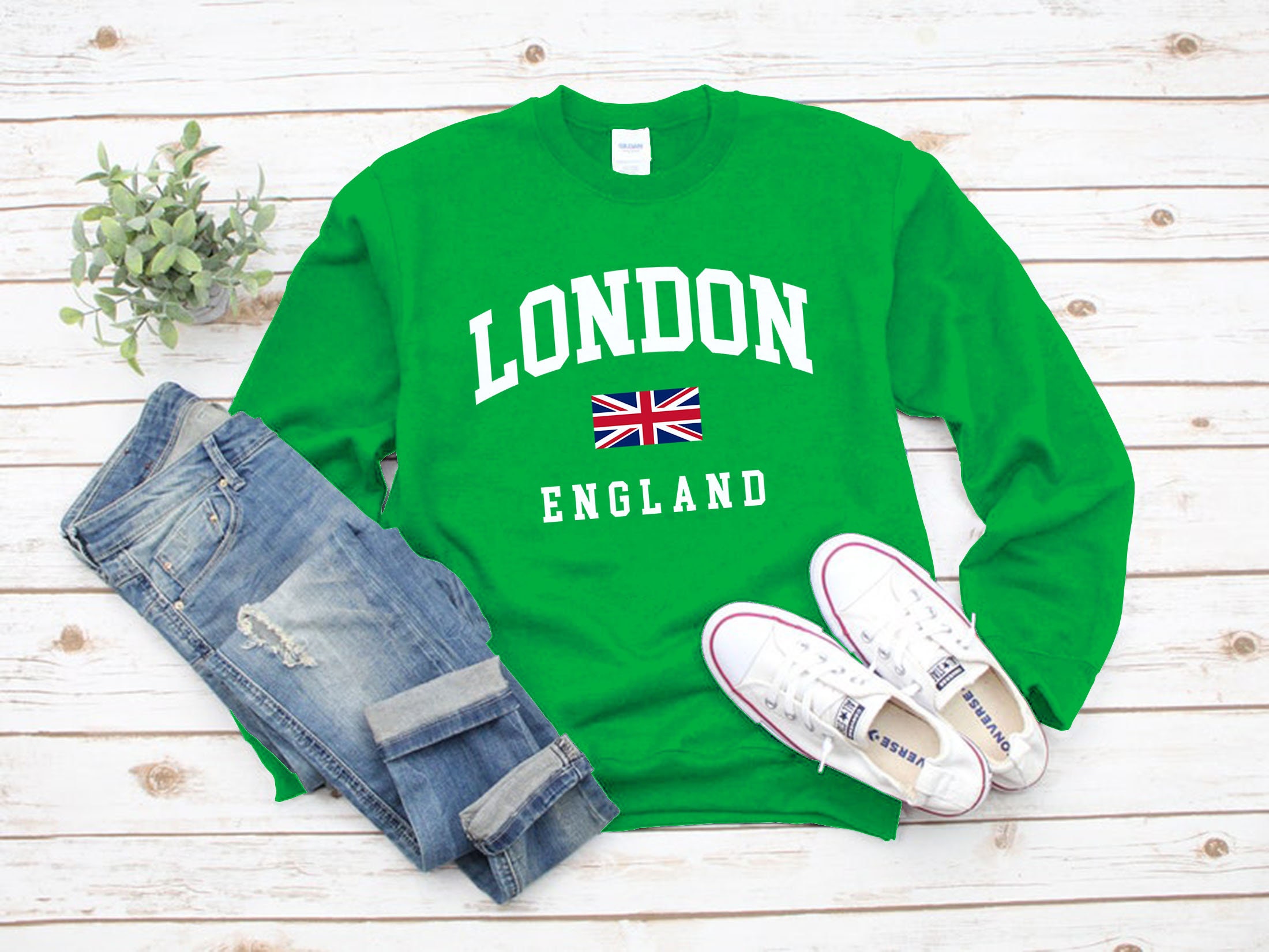 Discover London Sweatshirt England College Sweatshirts