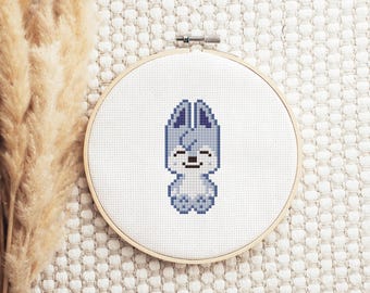 Cross Stitch Pattern Kpop group Stray Kids skzoo Wolf Chan keychain | PDF Digital Pattern