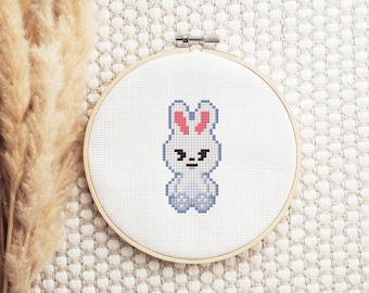 Cross Stitch Pattern Kpop group Stray Kids skzoo Leebit keychain | PDF Digital Pattern