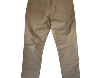 Pantalones Levis 559 Relaxed Straight color caqui para hombre, talla 38x34, sarga color tostado, 005590497 NUEVO
