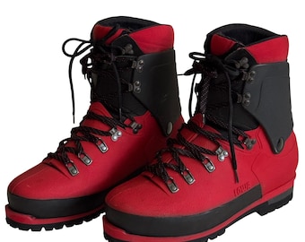 Botas de montaña Lowa Civetta Extreme, rojas y negras, Gore-Tex Vibram, talla 13 para hombre.