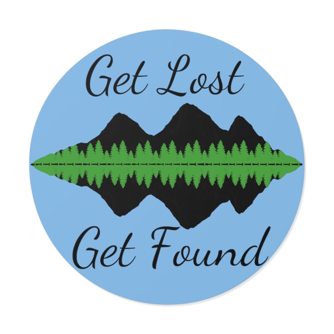 Get Lost Get Found Round Vinyl Stickers Etsy